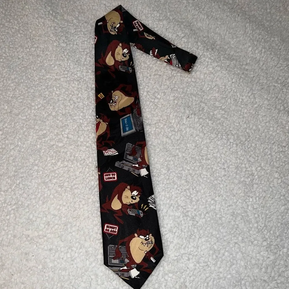 2 Vintage Looney Tunes Tasmanian Devil Ties Taz